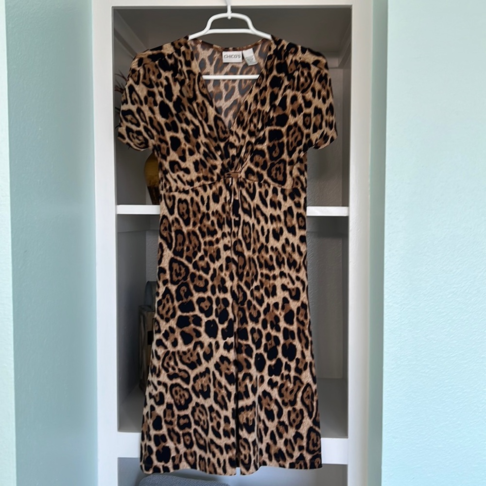 Chico’s dress in cheetah print